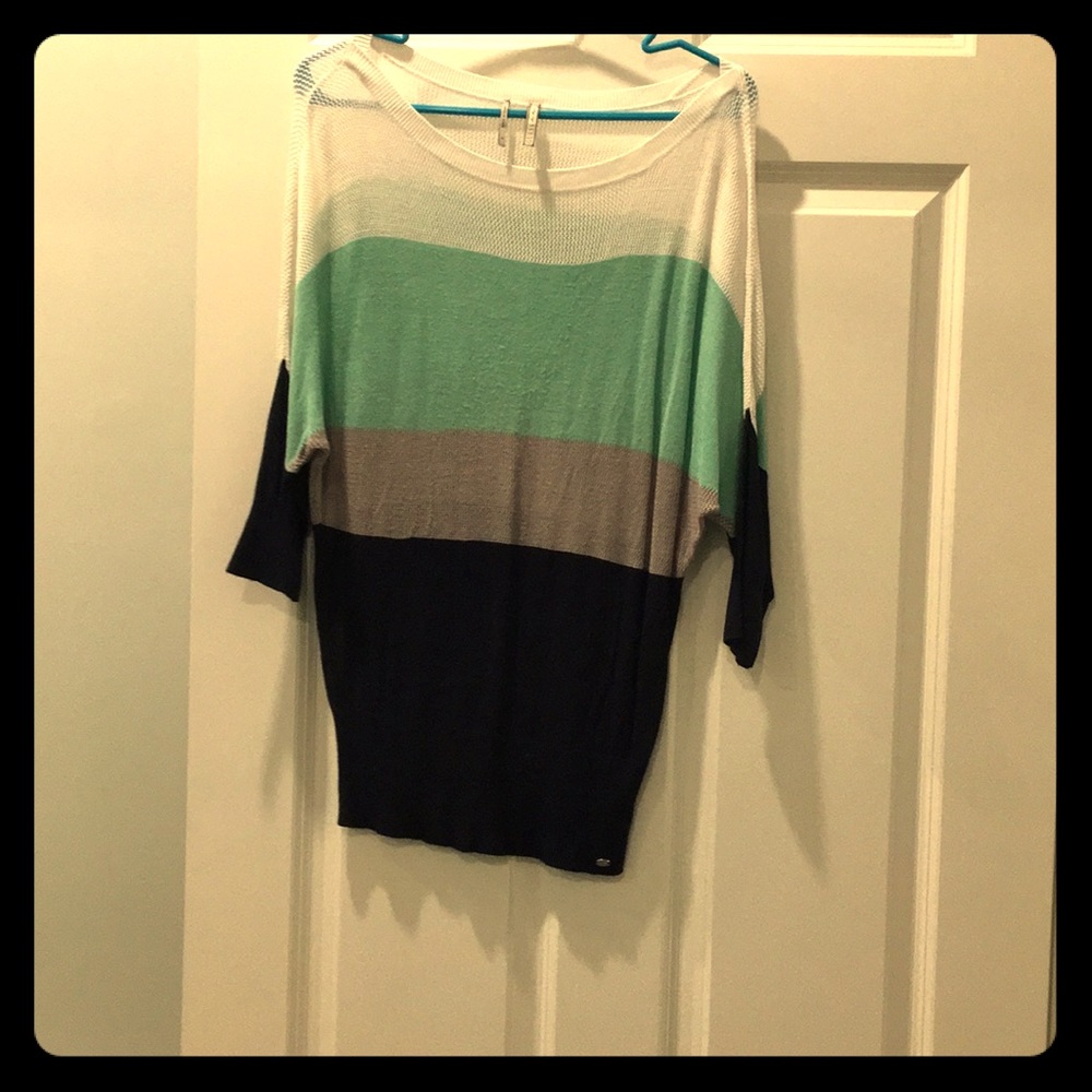 Guess Striped relaxed fit lightweight sweater